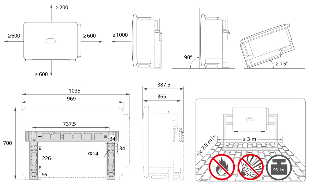 Kích thước: SUN2000-115KTL-M2