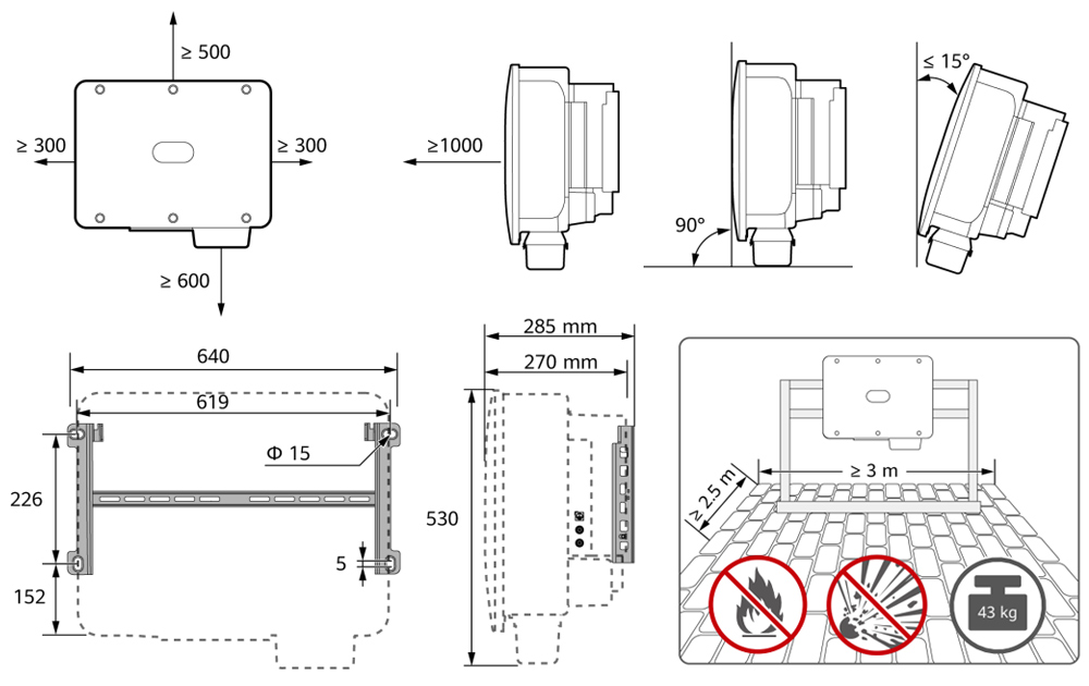 Kích thước: SUN2000-40KTL-M3