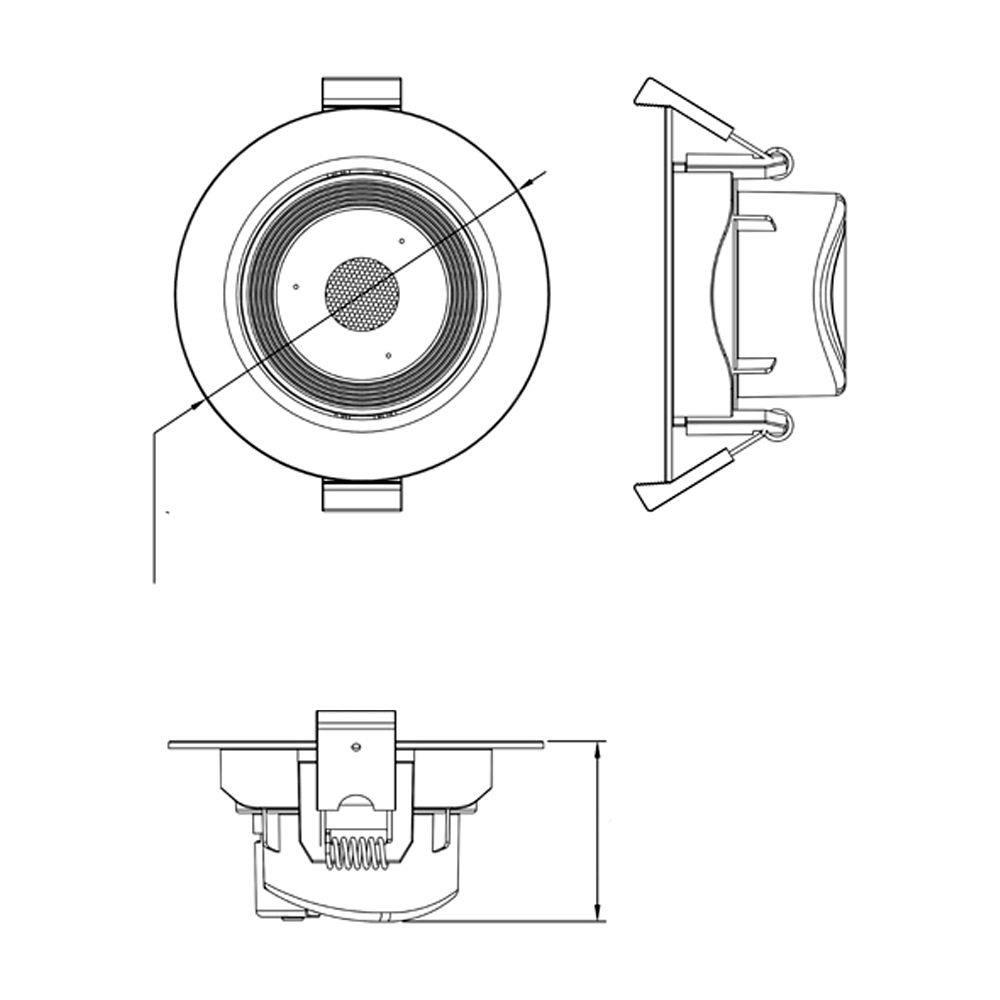 Kích thước Panasonic NNNC7635088 : Đèn Led Downlight điều chỉnh góc chiếu