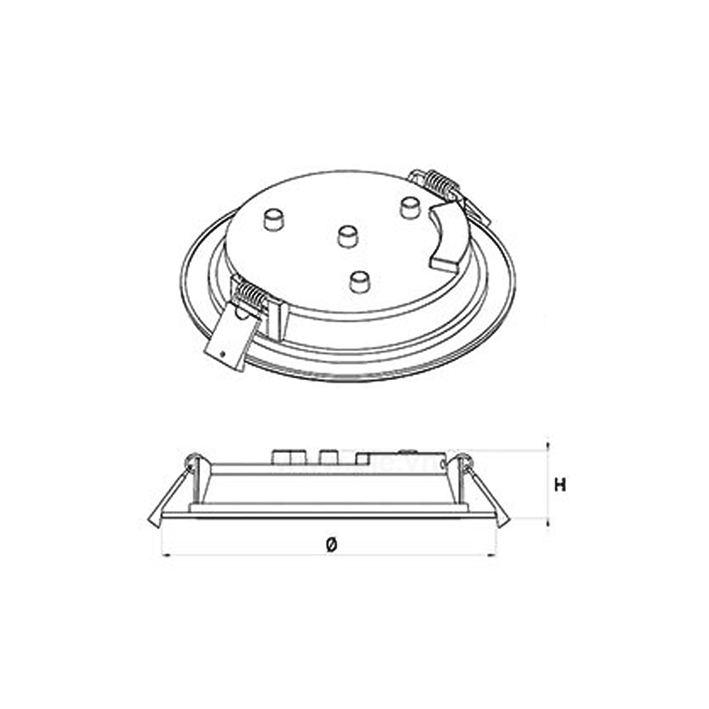 Kích thước Panasonic NNP71272 : Đèn Led Downlight Neo Slim