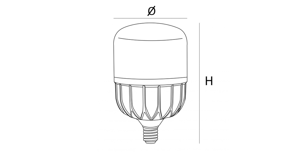 Kích thước Nanoco NLB206 : Bóng Led Bulb trụ E29 20W