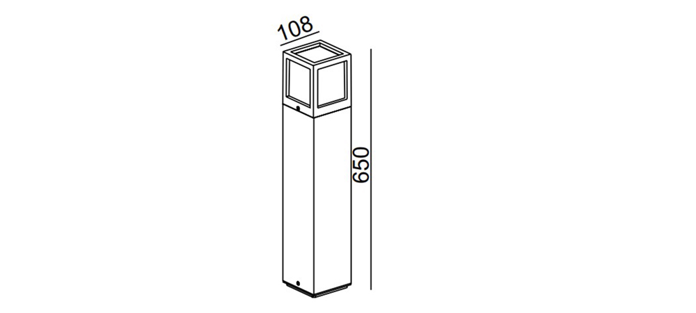 Kích thước Nanoco NGL8434 : Đèn gắn trụ trang trí ngoài trời 14.62W (86x0.17W)