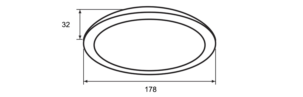 Kích thước Paragon PRDYY178L12/30 : Đèn Downlight âm trần dạng tròn 12W