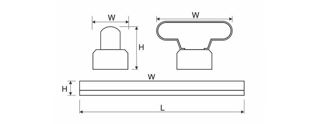 Kích thước Paragon PCFMM110L10/30 : Bộ đèn Led kiểu Batten 10W