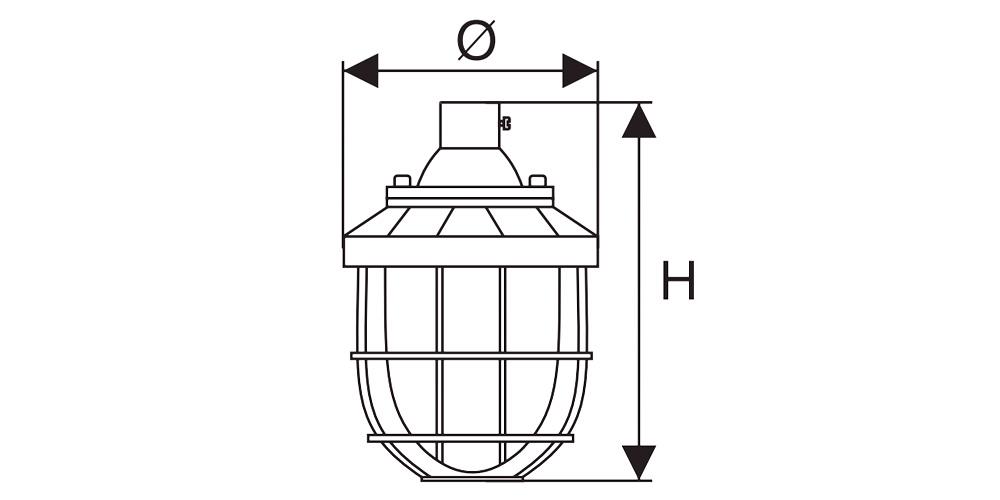 Kích thướcDuhal LSC125 : Đèn chống nổ 