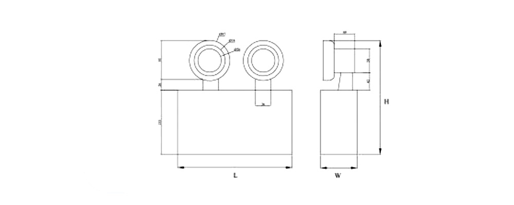 Kích thướcDuhal SNC302L : Đèn khẩn cấp 3W