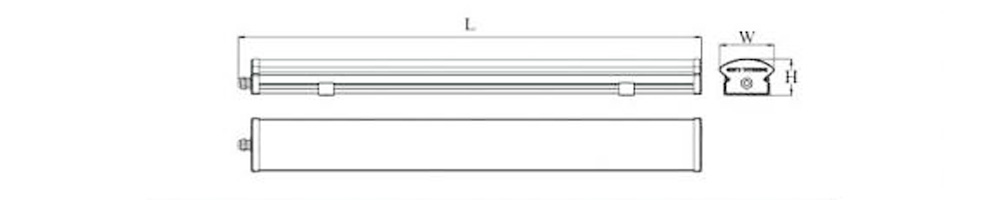 Kích thướcDuhal SDCT218 : Đèn Led chống thấm IP65 18W