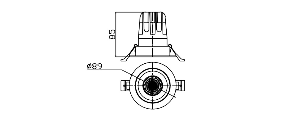 Kích thướcDuhal DFA0072 : Đèn Led Downlight xoay chiếu điểm  7W