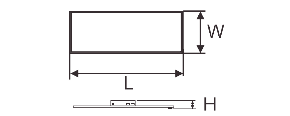 Kích thướcDuhal DGA803M : Đèn Led Panel bảng cao cấp 40W