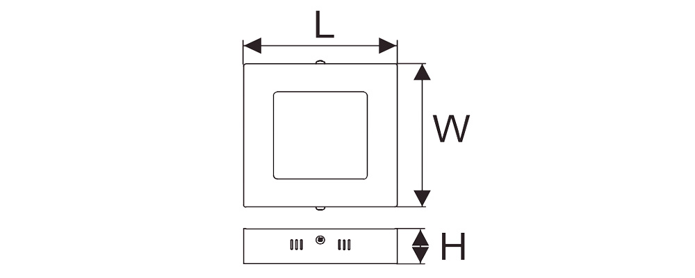 Kích thướcDuhal SDGB506 : Đèn Led Panel gắn nổi 6W