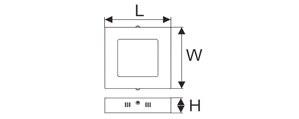 Kích thướcDuhal SDGB518 : Đèn Led Panel gắn nổi 18W