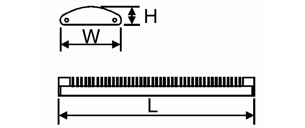 Kích thước Duhal QDV118S : Đèn ốp trần siêu mỏng 1x18W
