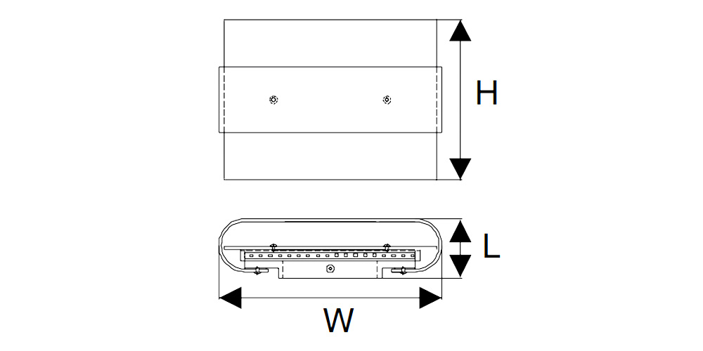 Kích thước Duhal SABD805 : Đèn Led Chiếu Vách 6W