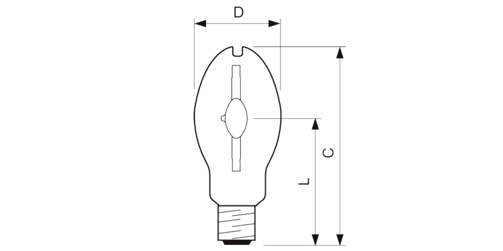 Kích thướcBóng cao áp Philips - Metal MH 150W/640 E27