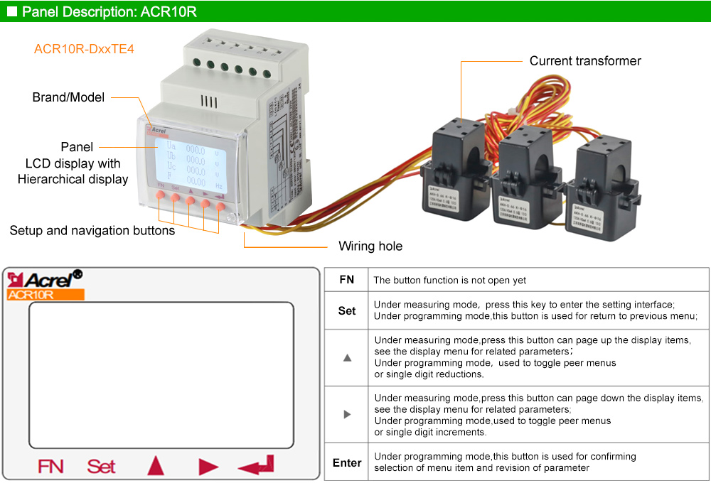 Mô tả: Acrel ACR10R-D10TE4