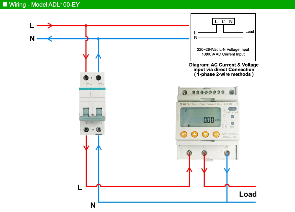 Sơ đồ đi đây: Acrel ADL100-EY