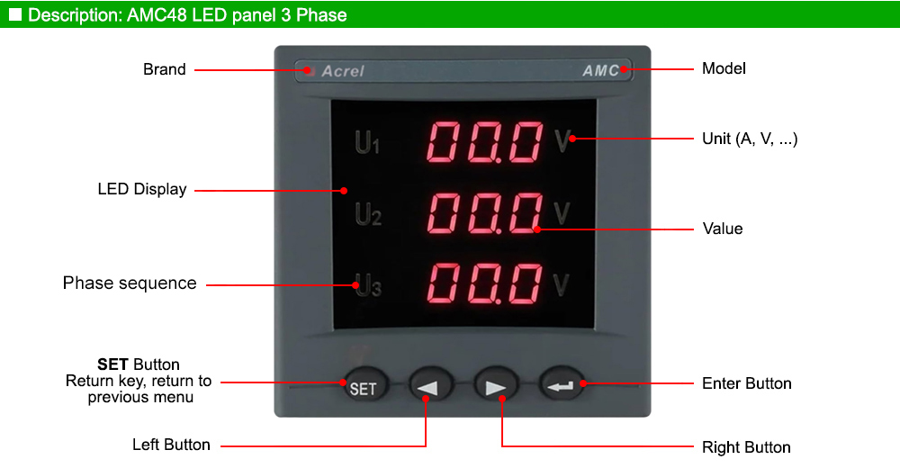 Mô tả: Acrel AMC48-AI3