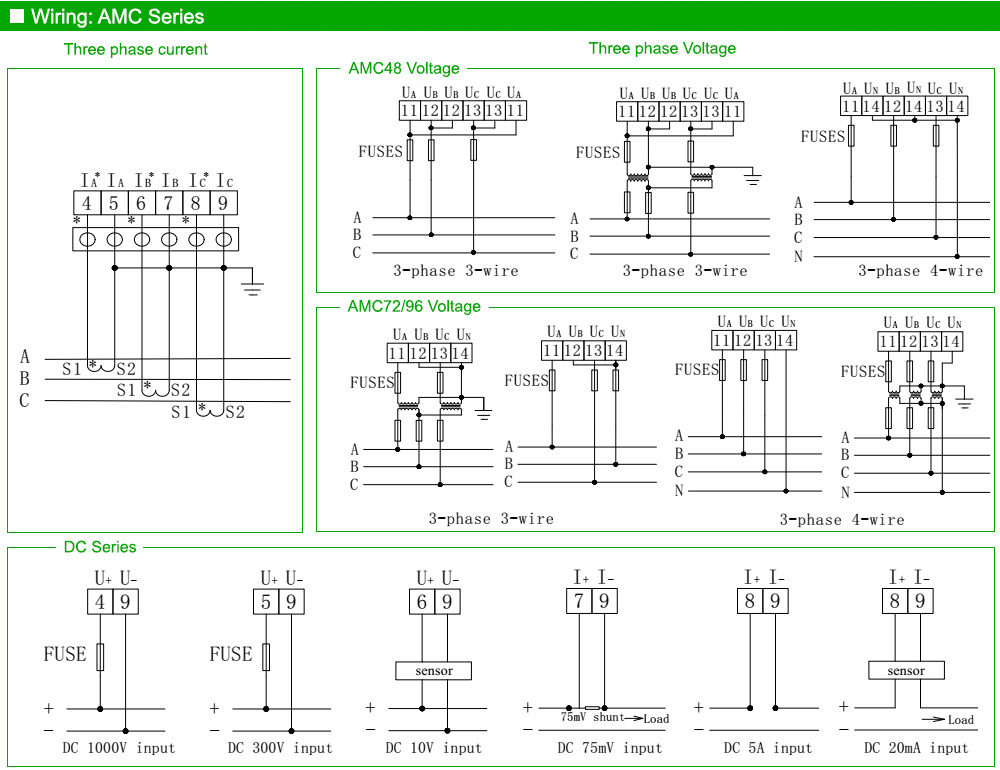 Sơ đồ đi đây: Acrel AMC72L-AI3