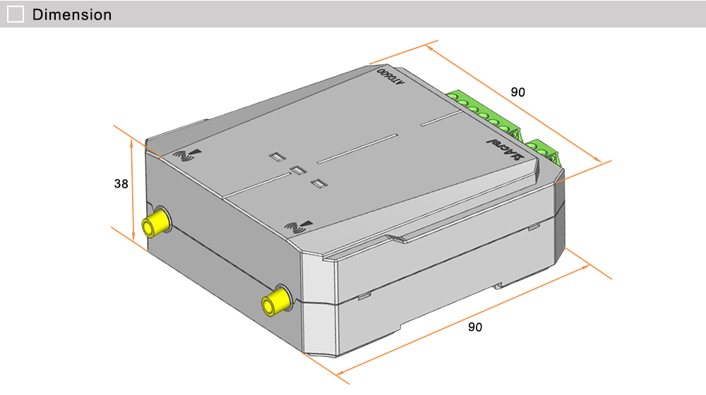 Kích thước: Acrel LoRa ATC600-C