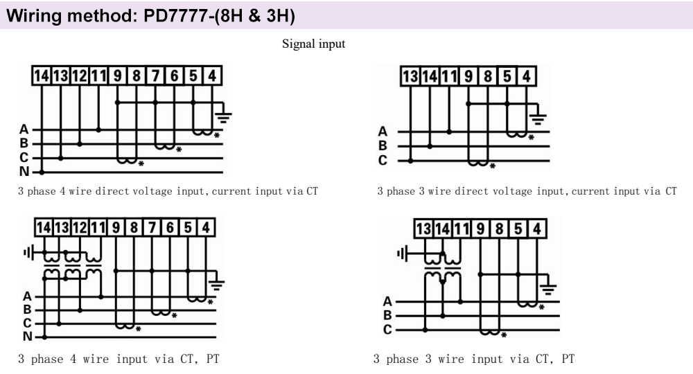 Cách đấu nối CHINT PD7777-3H AC380/220V 1A