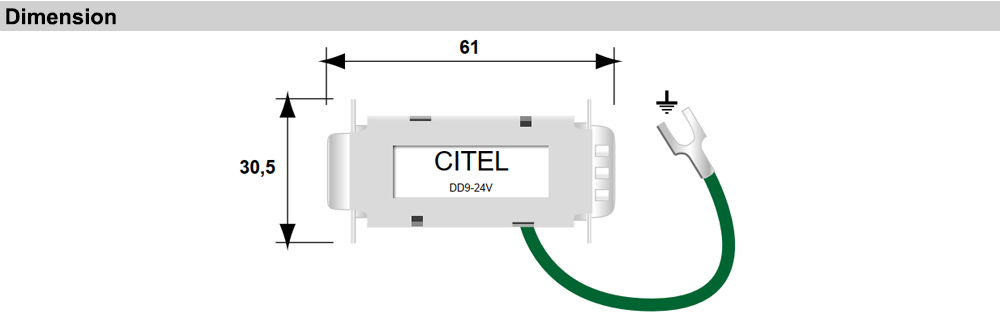 Kích thước Citel DD9-24V