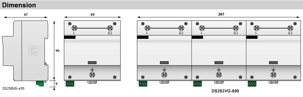 Kích thước Citel DS253VG-690