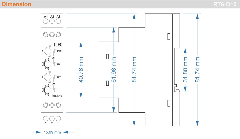 Kích thước: RT6-D10-U