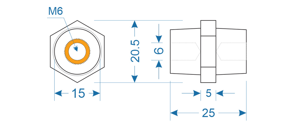 Kích thước gối đỡ iLEC SM-25S