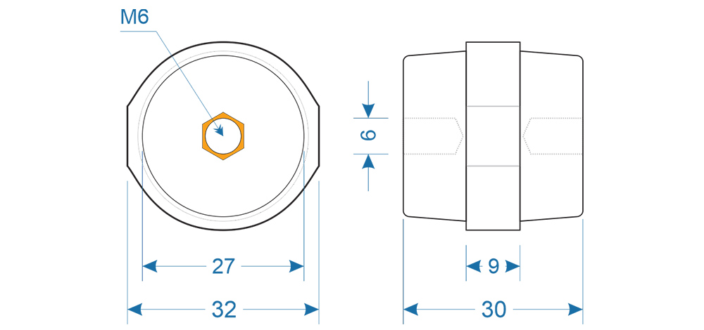 Kích thước gối đỡ iLEC SM-30
