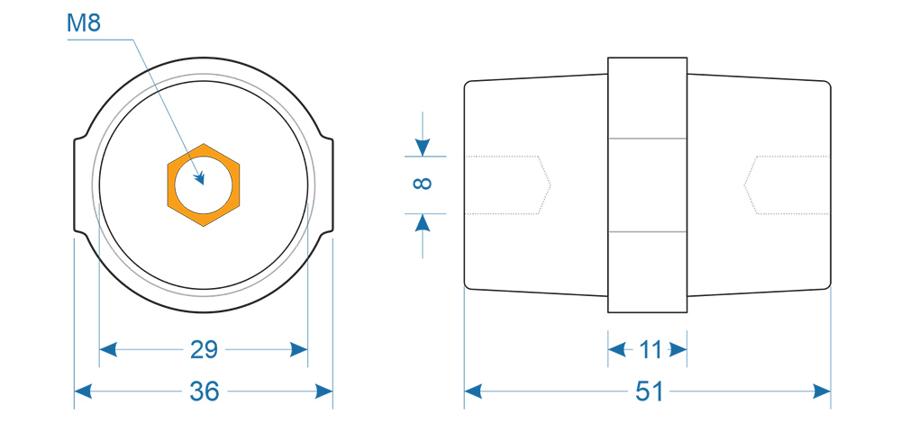 Kích thước gối đỡ iLEC SM-51