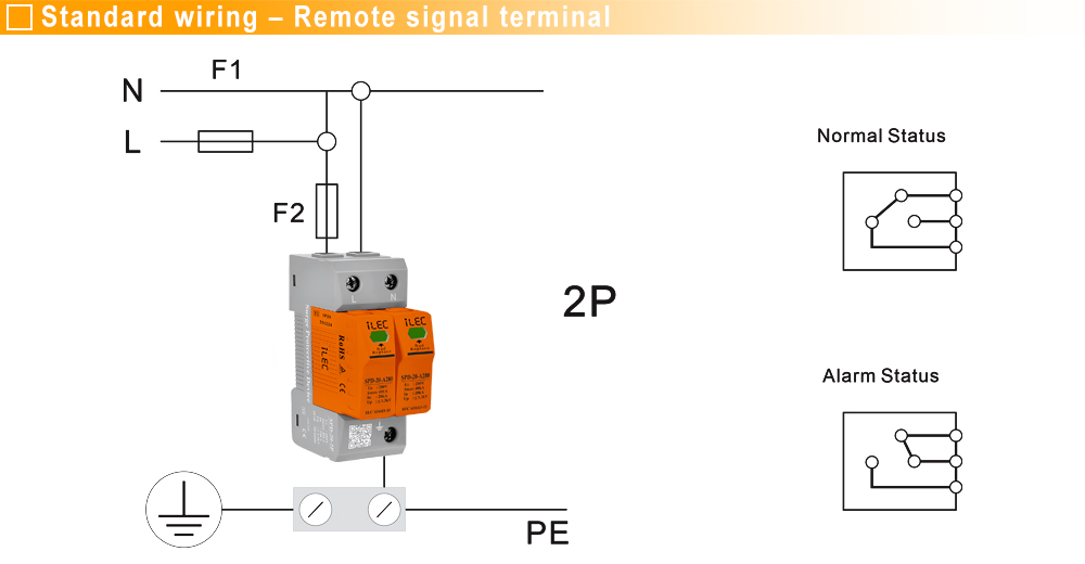 Sơ đồ đâu dây SPD-20-A280/2P
