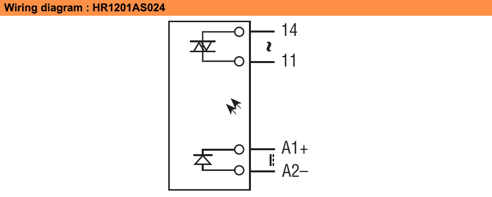 Sơ đồ đấu nối : Lovato relay HR201AS024