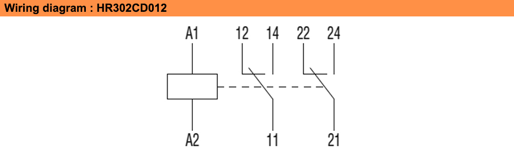 Sơ đồ đấu nối : Lovato relay HR302CD012