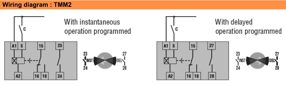 Sơ đồ đấu nối : Lovato relay TMM2