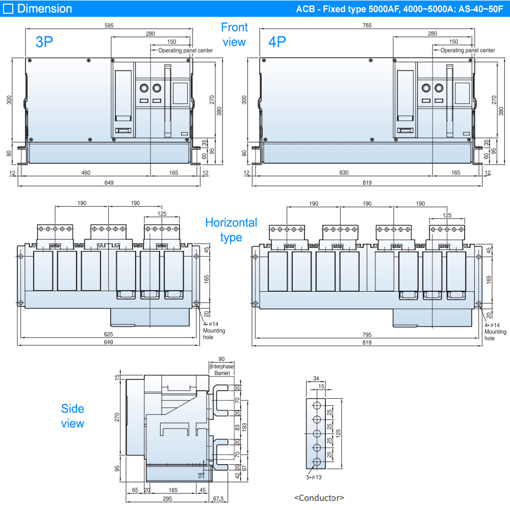 Kích thước: ACB LS AS-50F3-50H AH6