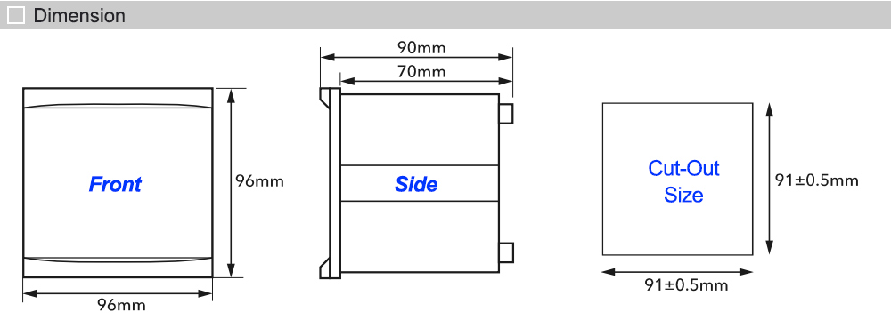 Kích thước: Mikro PFR96P-415A (RX)