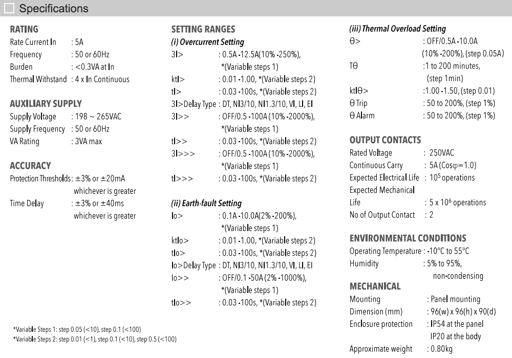 Thông số kỹ thuật: Relay Mikro R1000-230A