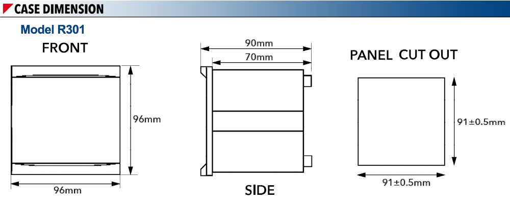 Kích thước : Relay Mikro R301