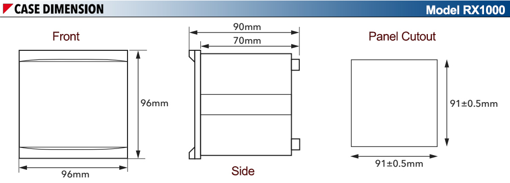 Kích thước : Relay Mikro RX1000