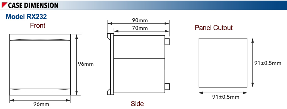 Kích thước : Relay Mikro RX232