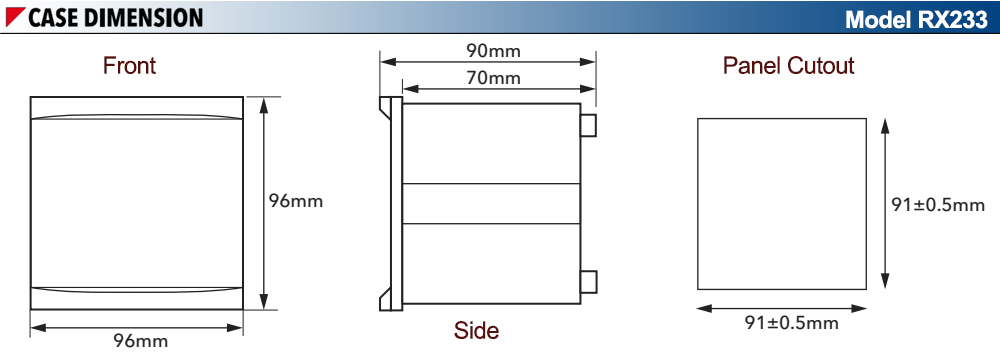 Kích thước : Relay Mikro RX233