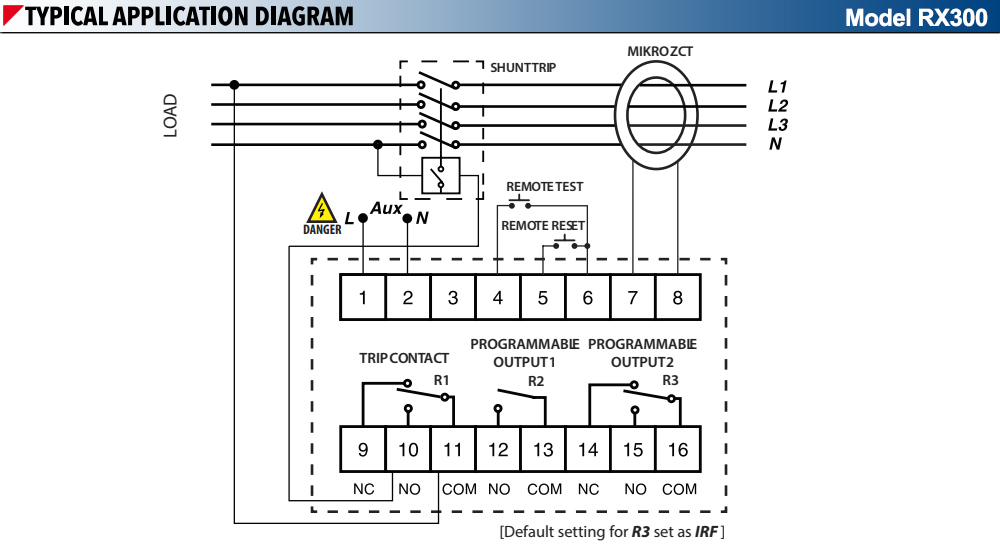 Sơ đồ kết nối : Relay Mikro RX300