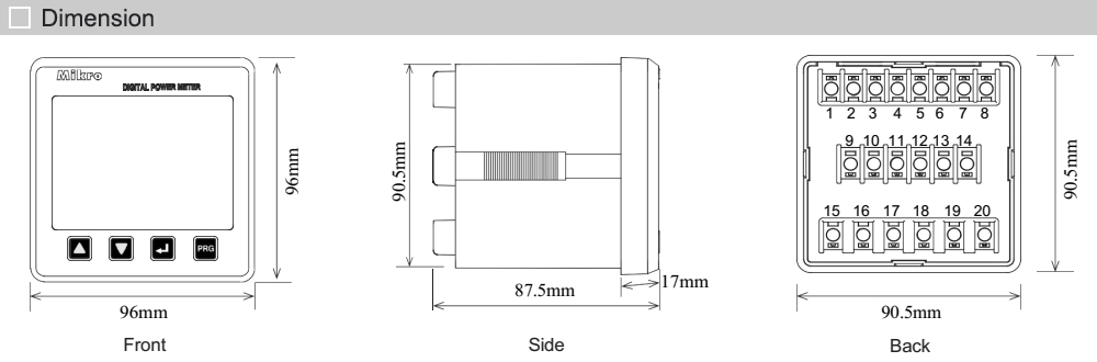 Kích thước: Mikro RX380-415AD