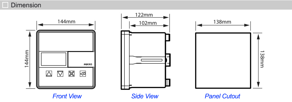 Kích thước: Mikro X80-PFR120P1-240-50