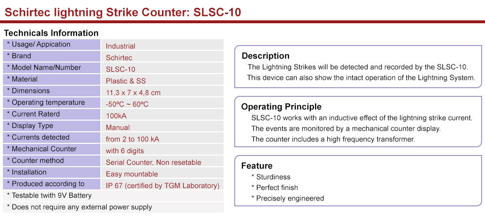 Thông số kỹ thuật: SLSC-10