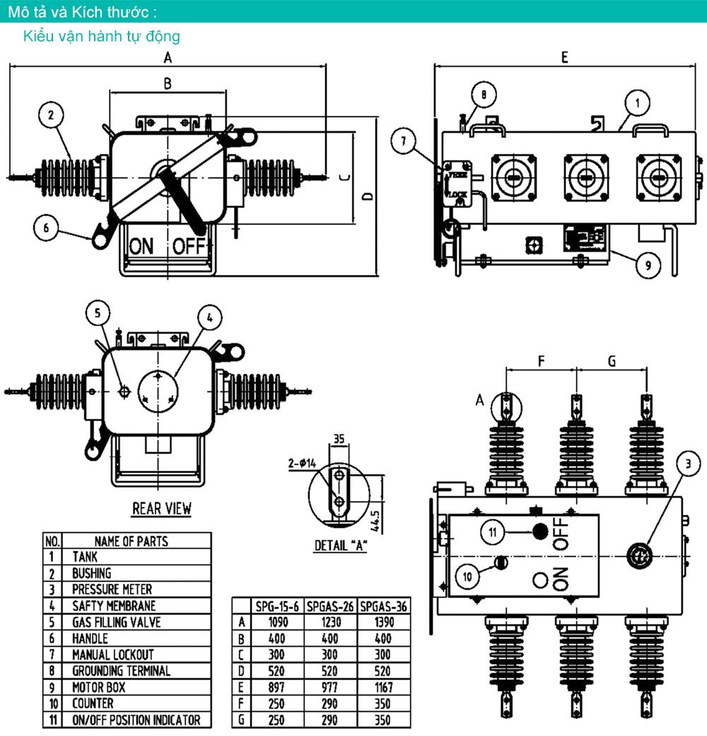 Kích thước : LBS Shinsung SPGAS-26-A