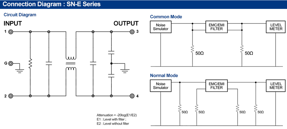 Sơ đồ kết nối : Bộ lọc nhiễu Fine Suntronix SN-E20H-CM-F 