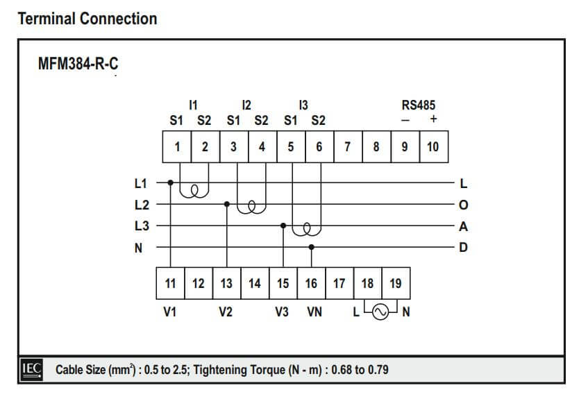 Cách nối dây, cách chỉnh, cài đặt Selec MFM384-R-C: Đồng hồ đo đa chức năng