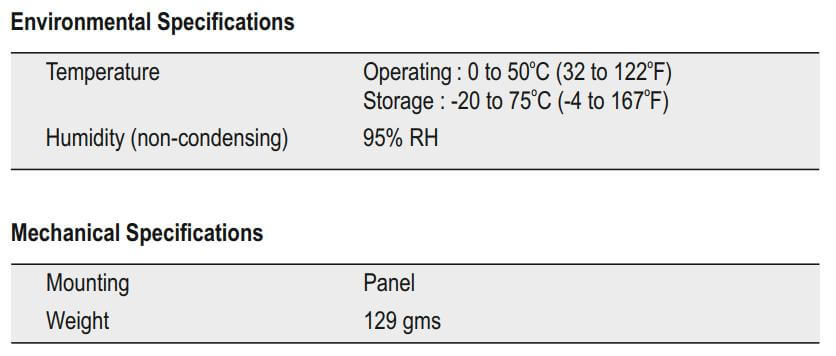 Thông số kỹ thuật Selec TC533AX: Bộ điều khiển nhiệt độ