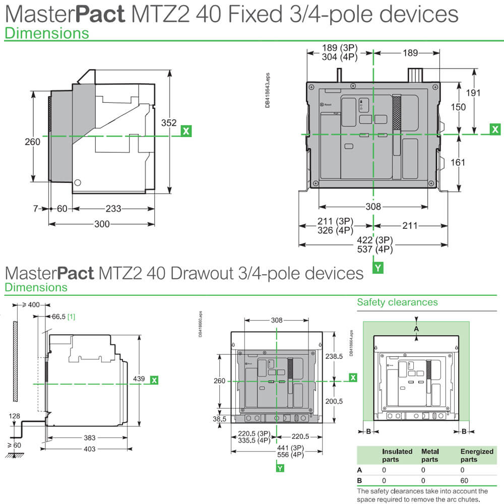 Kích thước MasterPact MTZ2 - MTZ216H12.0X4PMF